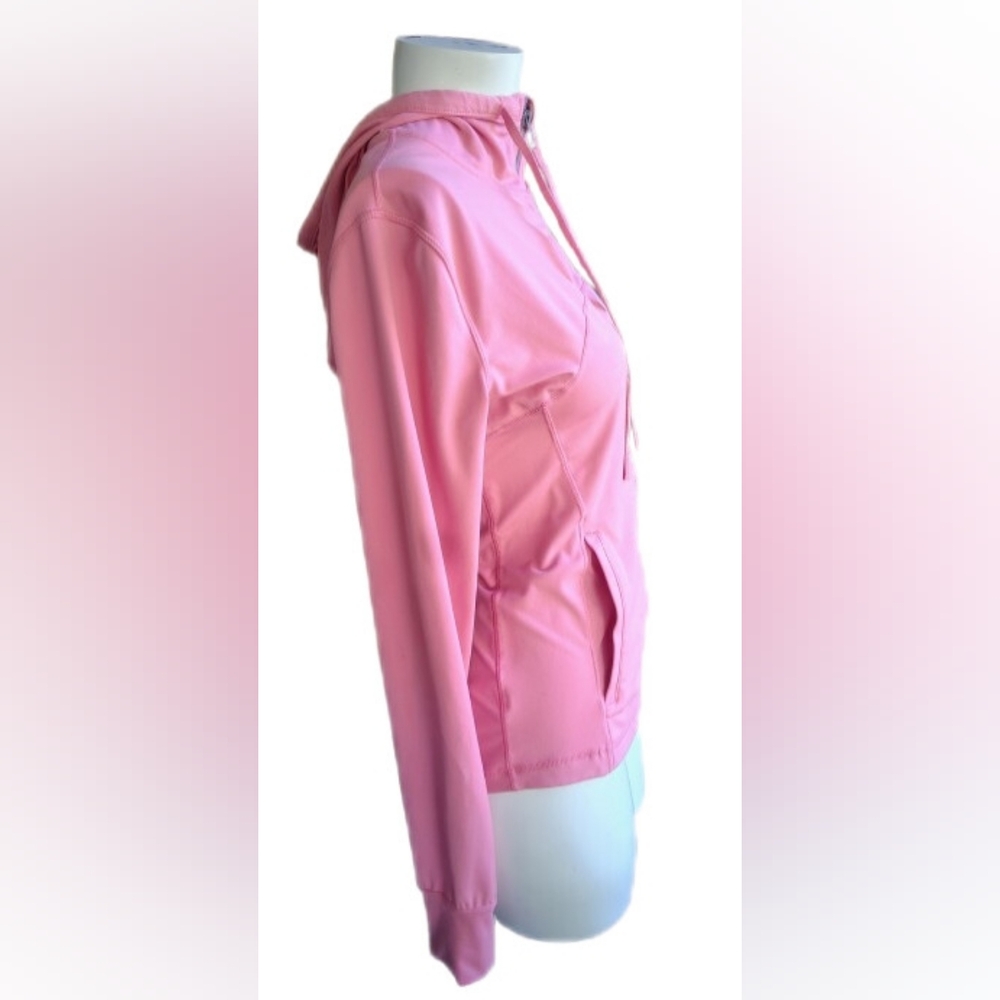 Love Tree | Hooded "Define" Style Full-Zip Athletic Jacket in Rose Pink | Size M - Picture 8 of 10